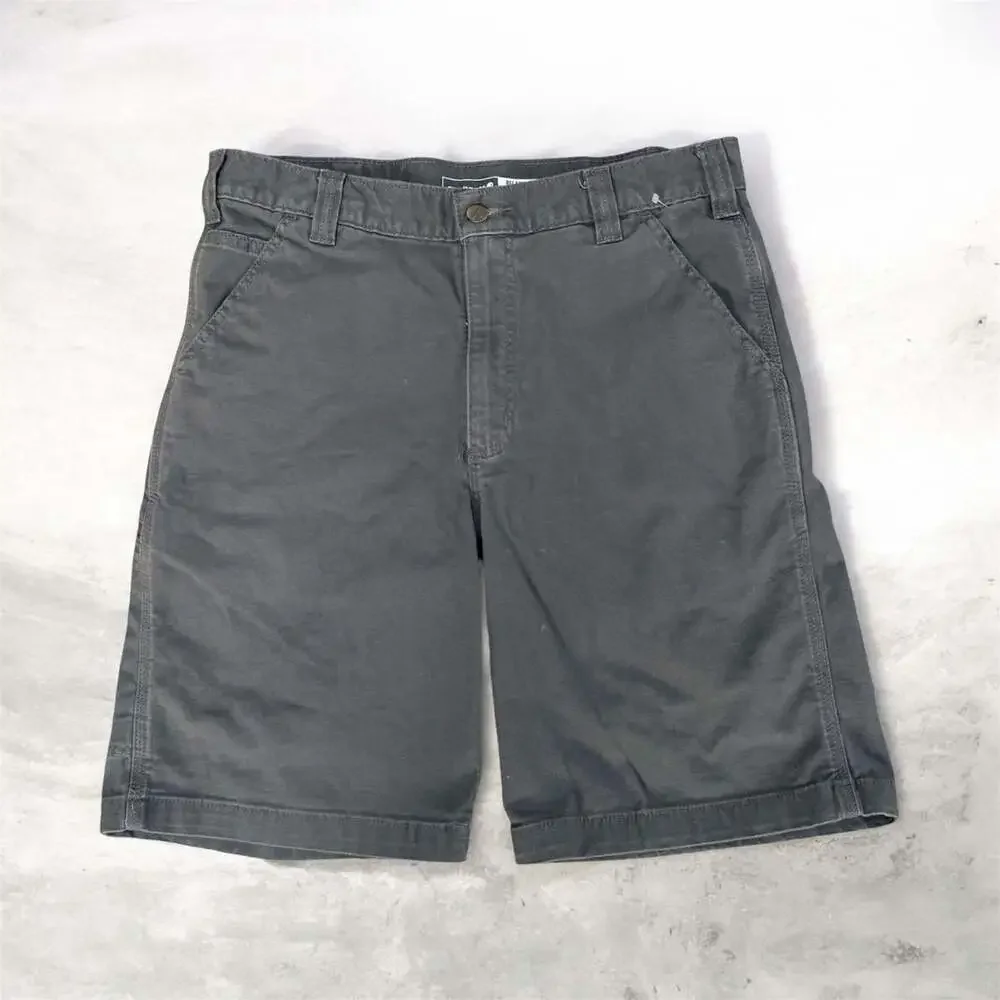 Carhartt Rugged Flex Relaxed Fit Utility Work Shorts Gray Size 34